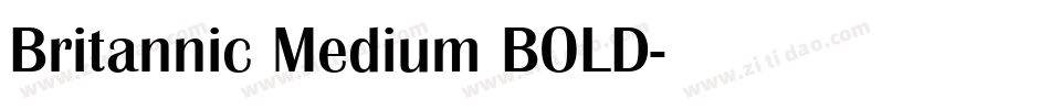 Britannic Medium BOLD字体转换